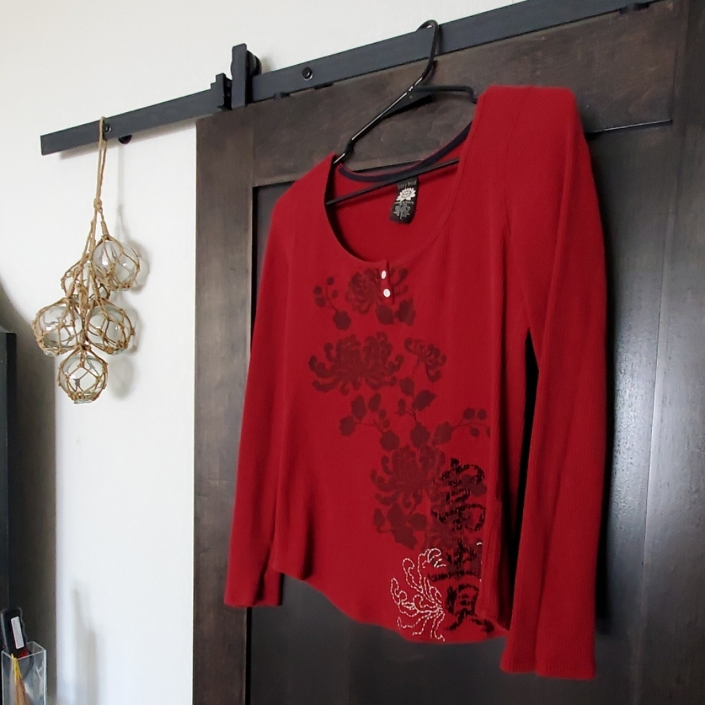 Red Lucky Brand Thermal Shirt